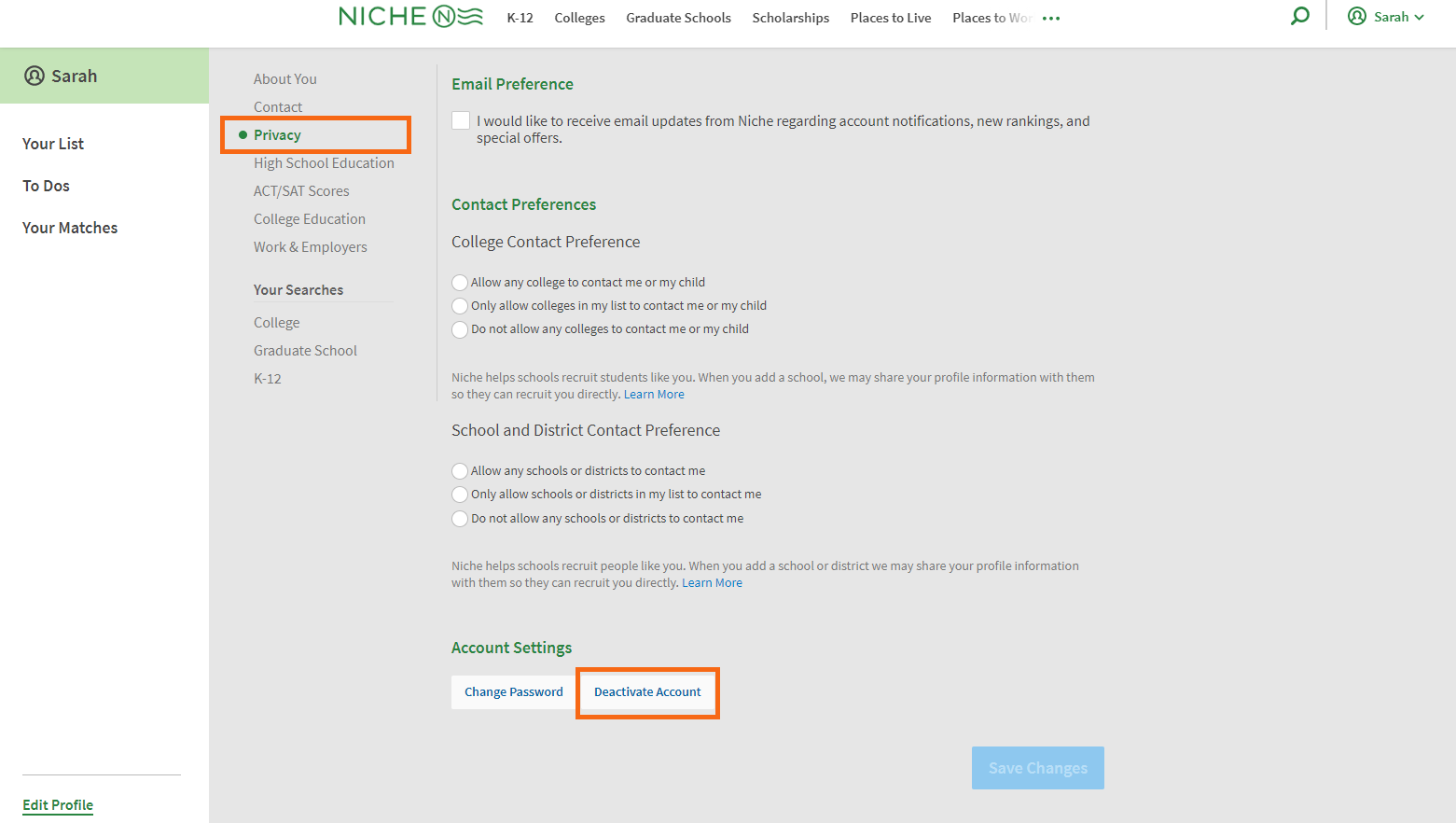 How Do I Deactivate My Niche Account? – Niche.com